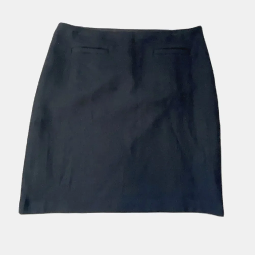 Talbots Wool Blend Black Pencil Skirt Womens 12 Academia Preppy Office Classic